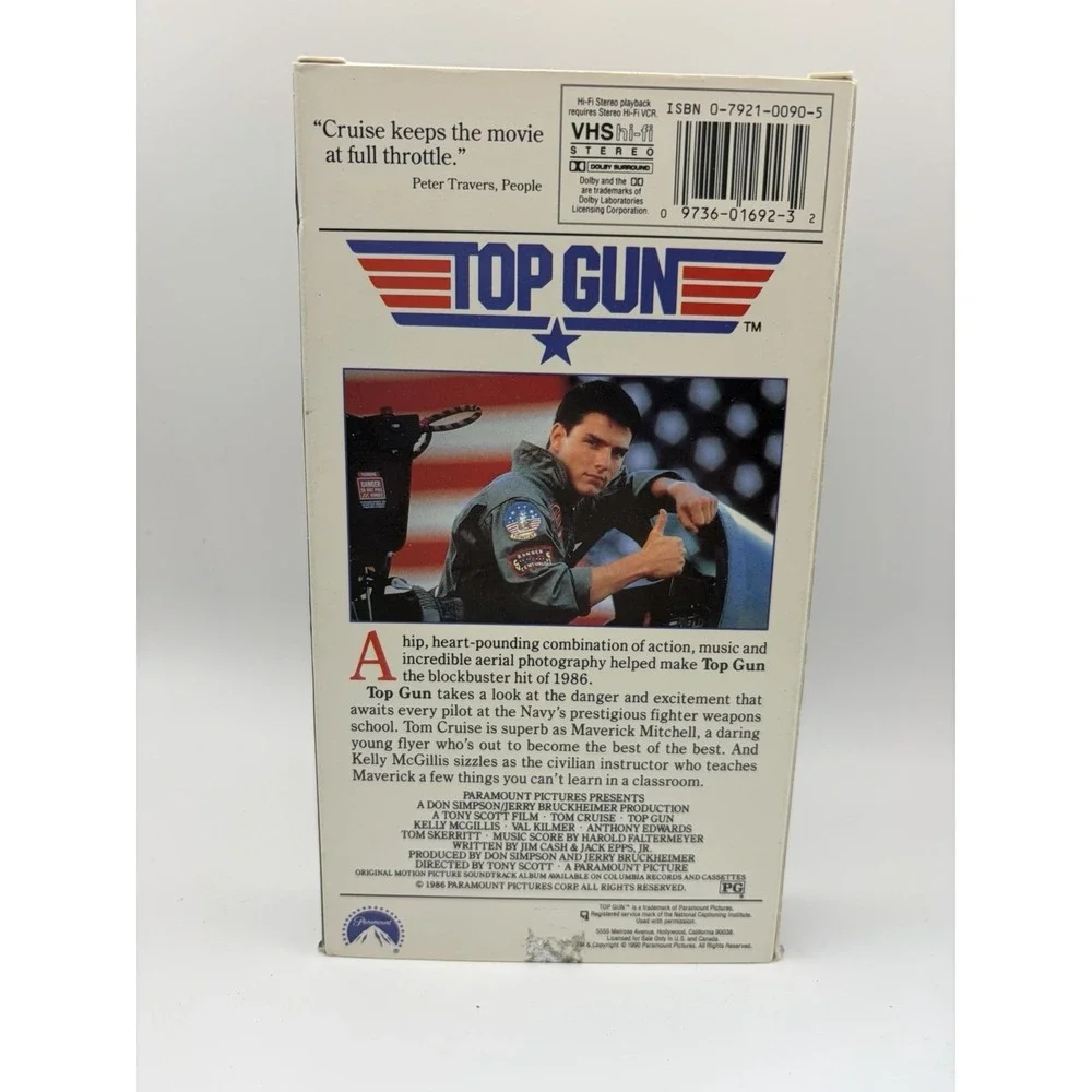 Top Gun VHS 1986 - Tom Cruise, Kelly Mcgillis, Val Kilmer